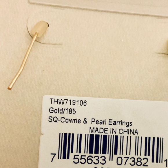 TOMMY BAHAMA EARRINGS CRYSTAL SHELL / FRESHWATER PEARL ⭐️  BEACHY BOHO - Picture 6 of 8